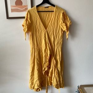 NEW Plus Size Yellow Wrap Dress!